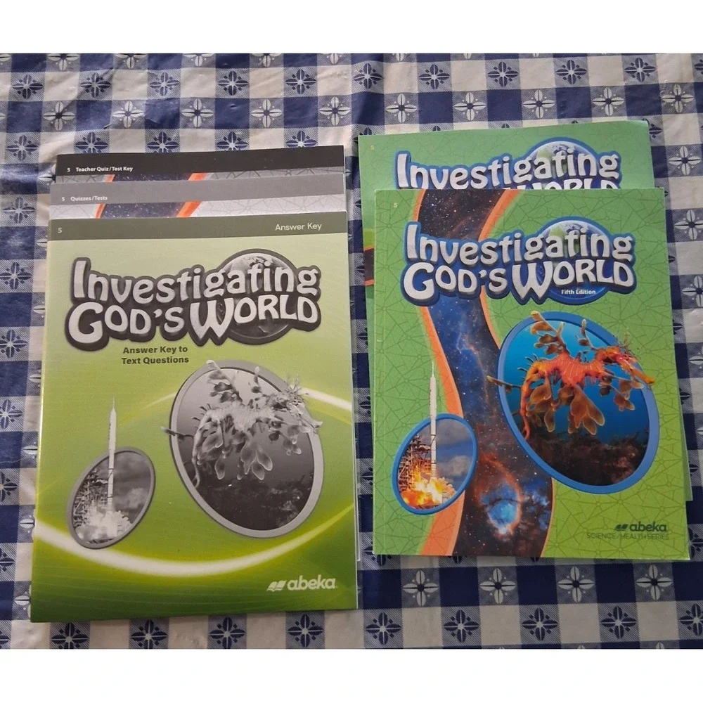 Abeka 5th Grade Science Investigating Gods World Health Workbooks & Key 5th Ed